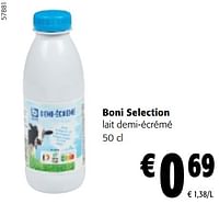 Promotions Boni selection lait demi-écrémé - Boni - Valide de 22/05/2024 à 04/06/2024 chez Colruyt