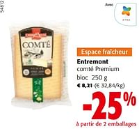 Promotions Entremont comté premium bloc - Entre Mont - Valide de 22/05/2024 à 04/06/2024 chez Colruyt