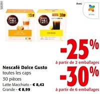 Promotions Nescafé dolce gusto toutes les caps - Nescafe - Valide de 22/05/2024 à 04/06/2024 chez Colruyt