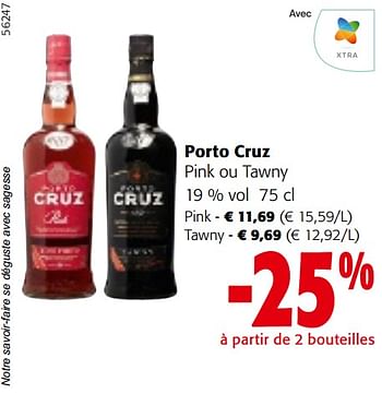 Promotions Porto cruz pink ou tawny - Porto Cruz - Valide de 22/05/2024 à 04/06/2024 chez Colruyt