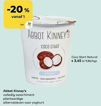 Promoties Abbot kinney’s coco start natural - Abbot Kinney's  - Geldig van 22/05/2024 tot 18/06/2024 bij Bioplanet