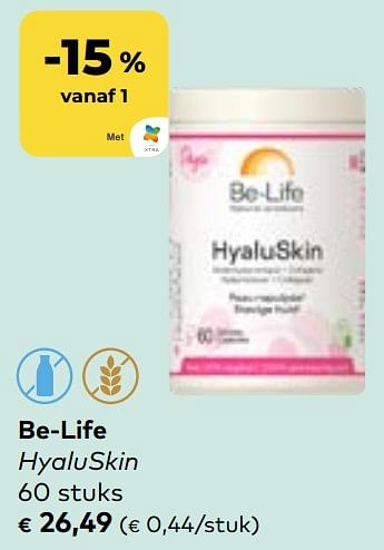 Promoties Be-life hyaluskin - Be-life - Geldig van 22/05/2024 tot 18/06/2024 bij Bioplanet