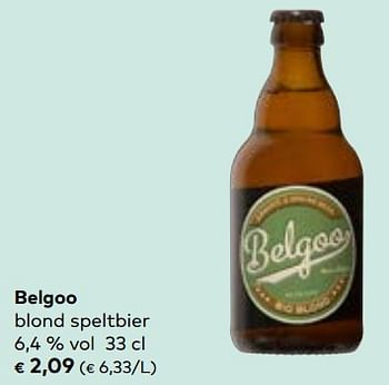 Promoties Belgoo blond speltbier - Belgoo - Geldig van 22/05/2024 tot 18/06/2024 bij Bioplanet