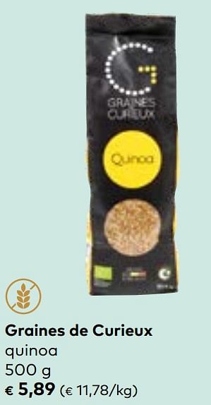 Promoties Graines de curieux quinoa - Graines de Curieux - Geldig van 22/05/2024 tot 18/06/2024 bij Bioplanet