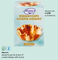 Promoties Harry’s dessertcups - Harry's - Geldig van 22/05/2024 tot 18/06/2024 bij Bioplanet