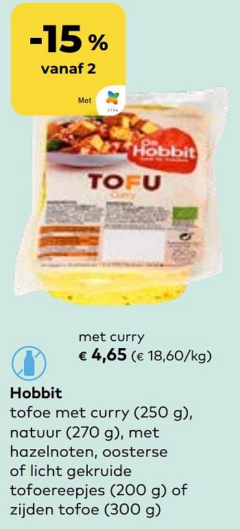 Promoties Hobbit tofoe met curry - De Hobbit - Geldig van 22/05/2024 tot 18/06/2024 bij Bioplanet