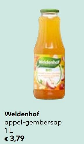 Promoties Weldenhof appel-gembersap - Weldenhof - Geldig van 22/05/2024 tot 18/06/2024 bij Bioplanet