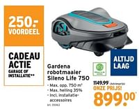 Promoties Gardena robotmaaier sileno life 750 - Gardena - Geldig van 22/05/2024 tot 04/06/2024 bij Gamma