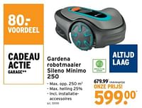 Promoties Gardena robotmaaier sileno minimo 250 - Gardena - Geldig van 22/05/2024 tot 04/06/2024 bij Gamma