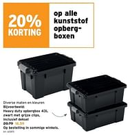 Promoties Heavy duty opbergboxen - Huismerk - Gamma - Geldig van 22/05/2024 tot 04/06/2024 bij Gamma