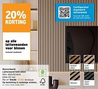 Promoties Lattenwand licht eiken - Huismerk - Gamma - Geldig van 22/05/2024 tot 04/06/2024 bij Gamma