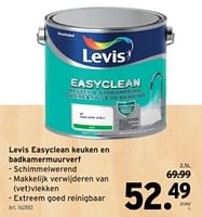 Promoties Levis easyclean keuken en badkamermuurverf - Levis - Geldig van 22/05/2024 tot 04/06/2024 bij Gamma