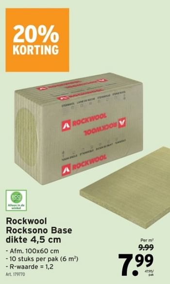Promoties Rockwool rocksono base - Rockwool - Geldig van 22/05/2024 tot 04/06/2024 bij Gamma