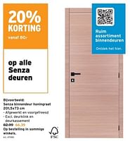 Promoties Senza binnendeur honingraat - Senza - Geldig van 22/05/2024 tot 04/06/2024 bij Gamma