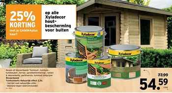 Promoties Tuinhuisbeits natuurlijk effect - Xyladecor - Geldig van 22/05/2024 tot 04/06/2024 bij Gamma