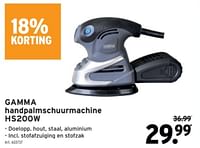 Promoties Gamma handpalmschuurmachine hs200w - Gamma - Geldig van 22/05/2024 tot 04/06/2024 bij Gamma