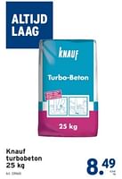 Promoties Knauf turbobeton - Knauf - Geldig van 22/05/2024 tot 04/06/2024 bij Gamma