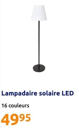 Promotions Lampadaire solaire led - Produit Maison - Action - Valide de 22/05/2024 à 28/05/2024 chez Action