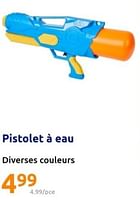 Promotions Pistolet à eau - Produit Maison - Action - Valide de 22/05/2024 à 28/05/2024 chez Action