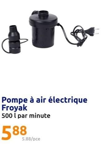 Promotions Pompe à air électrique froyak - Froyak - Valide de 22/05/2024 à 28/05/2024 chez Action