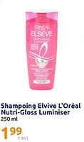 Promotions Shampoing elvive l`oréal nutri gloss luminiser - L'Oreal Paris - Valide de 22/05/2024 à 28/05/2024 chez Action