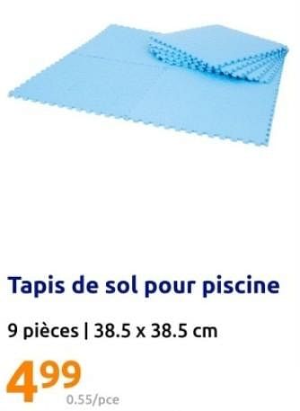 Promotions Tapis de sol pour piscine - Produit Maison - Action - Valide de 22/05/2024 à 28/05/2024 chez Action