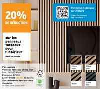 Promotions Panneau tasseaux chéne clair - Produit maison - Gamma - Valide de 22/05/2024 à 04/06/2024 chez Gamma