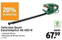 Promotions Taille-haie bosch easyhedgecut 46 420 w - Bosch - Valide de 22/05/2024 à 04/06/2024 chez Gamma