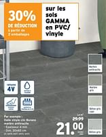 Promotions Dalle vinyle clic burano marbre anthracite - Produit maison - Gamma - Valide de 22/05/2024 à 04/06/2024 chez Gamma