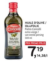 Promotions Huile d’olive pietro coricelli extra vierge - Pietro Coricelli - Valide de 22/05/2024 à 04/06/2024 chez Alvo