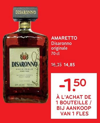 Promotions Amaretto disaronno originale - Disaronno - Valide de 22/05/2024 à 04/06/2024 chez Alvo