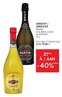 Promotions Apéritif martini brut - Martini - Valide de 22/05/2024 à 04/06/2024 chez Alvo