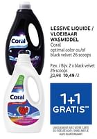 Promotions Lessive liquide coral black velvet - Coral - Valide de 22/05/2024 à 04/06/2024 chez Alvo