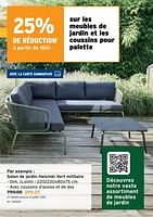 Promotions Salon de jardin helsinki vert militaire - Produit maison - Gamma - Valide de 22/05/2024 à 04/06/2024 chez Gamma