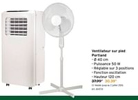 Promotions Ventilateur sur pied portland - Produit maison - Gamma - Valide de 22/05/2024 à 04/06/2024 chez Gamma