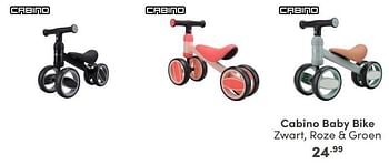 Promoties Cabino baby bike - Cabino - Geldig van 25/05/2024 tot 31/05/2024 bij Baby & Tiener Megastore