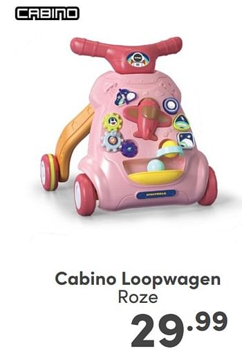 Promoties Cabino loopwagen - Cabino - Geldig van 25/05/2024 tot 31/05/2024 bij Baby & Tiener Megastore