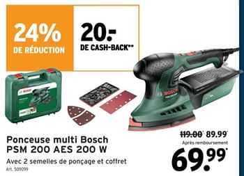 Promotions Ponceuse multi bosch psm 200 aes 200 w - Bosch - Valide de 22/05/2024 à 04/06/2024 chez Gamma