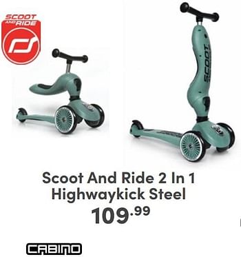 Promoties Scoot and ride 2 in 1 highwaykick steel - Scoot and Ride - Geldig van 25/05/2024 tot 31/05/2024 bij Baby & Tiener Megastore