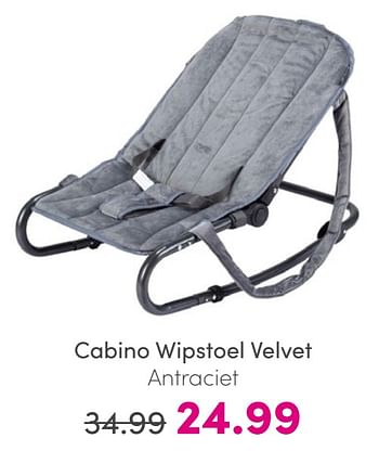 Promoties Cabino wipstoel velvet - Cabino - Geldig van 25/05/2024 tot 31/05/2024 bij Baby & Tiener Megastore