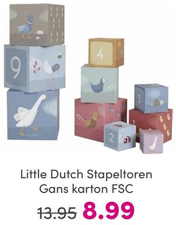 Promoties Little dutch stapeltoren gans karton fsc - Little Dutch - Geldig van 25/05/2024 tot 31/05/2024 bij Baby & Tiener Megastore