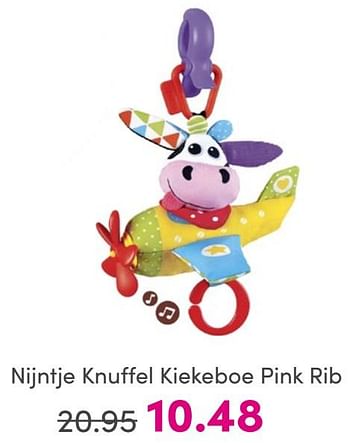 Promoties Nijntje knuffel kiekeboe pink rib - Nijntje - Geldig van 25/05/2024 tot 31/05/2024 bij Baby & Tiener Megastore