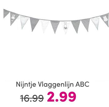 Promoties Nijntje vlaggenlijn abc - Nijntje - Geldig van 25/05/2024 tot 31/05/2024 bij Baby & Tiener Megastore