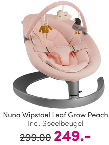 Promoties Nuna wipstoel leaf grow peach - Nuna - Geldig van 25/05/2024 tot 31/05/2024 bij Baby & Tiener Megastore