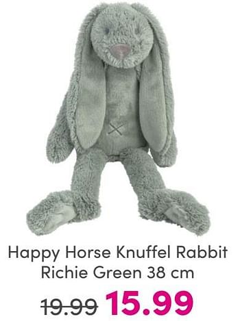 Promoties Happy horse knuffel rabbit richie green - Happy Horse - Geldig van 25/05/2024 tot 31/05/2024 bij Baby & Tiener Megastore