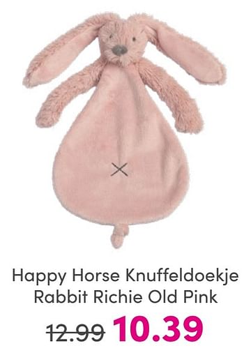 Promoties Happy horse knuffeldoekje rabbit richie old pink - Happy Horse - Geldig van 25/05/2024 tot 31/05/2024 bij Baby & Tiener Megastore