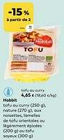 Promotions Hobbit tofu au curry - De Hobbit - Valide de 22/05/2024 à 18/06/2024 chez Bioplanet