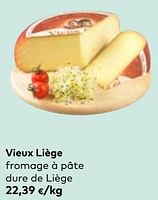 Promotions Vieux liège fromage à pâte dure de liège - Vieux Liège - Valide de 22/05/2024 à 18/06/2024 chez Bioplanet