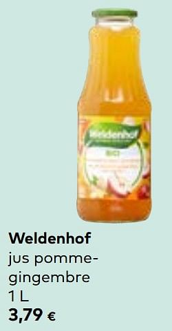 Promotions Weldenhof jus pommegingembre - Weldenhof - Valide de 22/05/2024 à 18/06/2024 chez Bioplanet