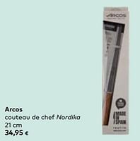 Promotions Arcos couteau de chef nordika - Arcos - Valide de 22/05/2024 à 18/06/2024 chez Bioplanet